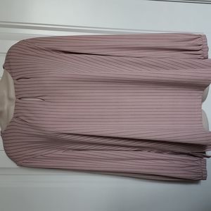 Liz Claiborne Pink with Black stripes Blouse